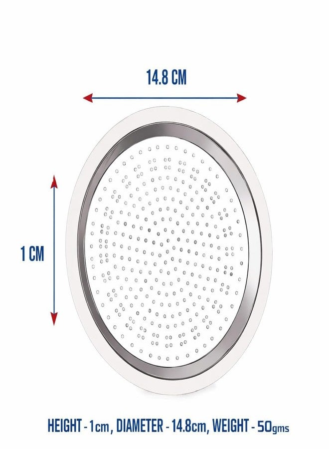 GS KITCHENWARE غطاء قدر من الفولاذ المقاوم للصدأ من جي إس مع فتحة بخار | غطاء تشيبا سميك للأواني والمواقد | 14.8 سم | فضي - Image 2