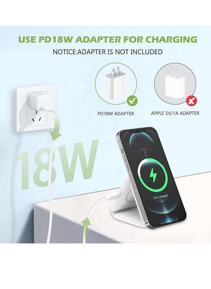 ELTRAZONE - 3 in 1 Wireless Charger, Foldable Magnetic Charger Station, 18W Fast Wireless Charging Pad, Compatible with iPhone 14/13/12/11, Samsung - Image 1