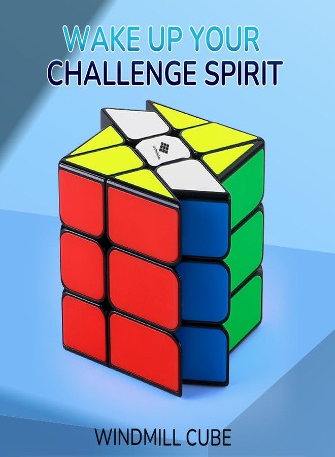 Cubelelo Drift Windmill (Tiled) Magic Cube Puzzle | Unique Shape Mod with Premium Design, Smooth Finish Toy for Intermediate and Advanced Solvers | Suitable for Adults and Kids Ages 3 & Above - Image 2
