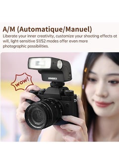 Jinbei JINBEI Hi-5 Retro Camera Flashes GN16 6000K±200K Built-in 2500mAh Lithium-ion Battery with S1/S2 Photo-Sensitive Modes for Sony for Canon for Nikon for Fuji for Olympus Hot Shoe Cameras  - Image 4