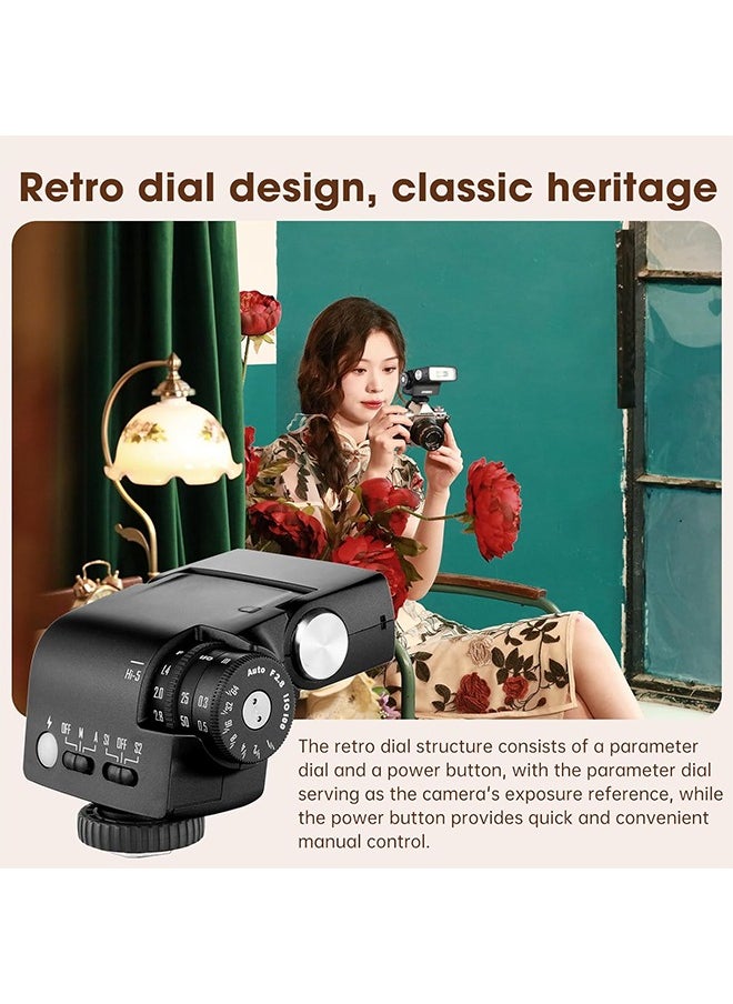 Jinbei - JINBEI Hi-5 Retro Camera Flashes GN16 6000K±200K Built-in 2500mAh Lithium-ion Battery with S1/S2 Photo-Sensitive Modes for Sony for Canon for Nikon for Fuji for Olympus Hot Shoe Cameras - Image 1