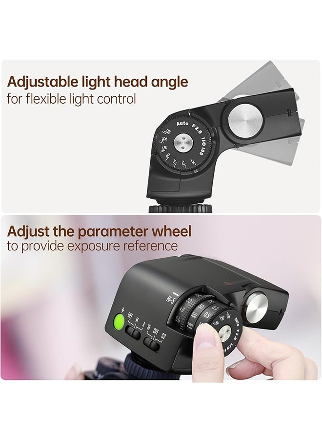 Jinbei - JINBEI Hi-5 Retro Camera Flashes GN16 6000K±200K Built-in 2500mAh Lithium-ion Battery with S1/S2 Photo-Sensitive Modes for Sony for Canon for Nikon for Fuji for Olympus Hot Shoe Cameras - Image 1