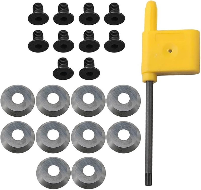 10PCS Solid Carbide Indexable Inserts With M5x8mm Screws For Wood Turning Bowl Hollowing - Image 1