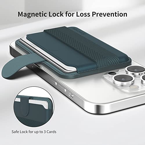 Sinjimoru Pull & Eject Magnetic Wallet for iPhone, Finger Grip for MagSafe Card Holder, Compatible with MagSafe Wallet, M-Pull Tab Band Lavender - Image 4