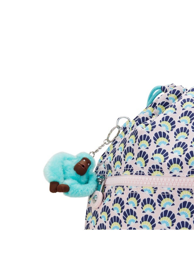 kipling SuperTaboo Kids Medium School/Gym/Swim/Drawstring Bag, Water Repellent, 15L, 0.24kg - Geo Shell (Print) - Image 3