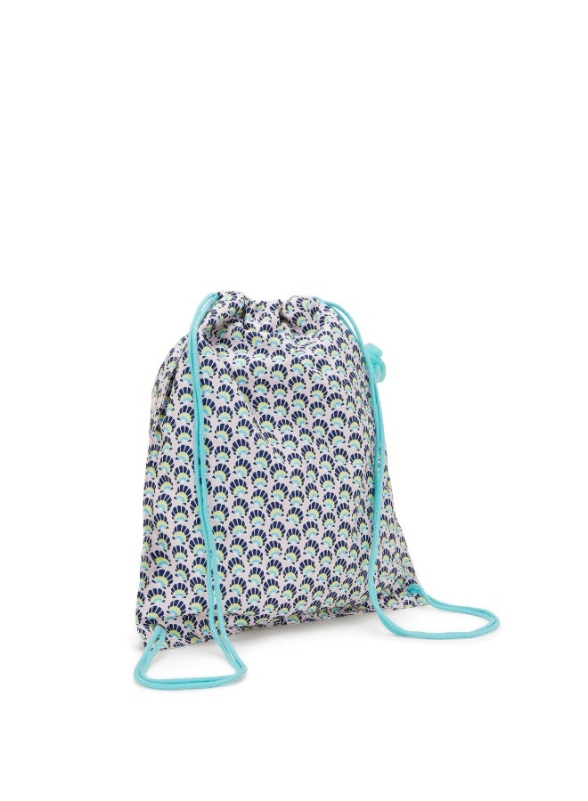 kipling SuperTaboo Kids Medium School/Gym/Swim/Drawstring Bag, Water Repellent, 15L, 0.24kg - Geo Shell (Print) - Image 5