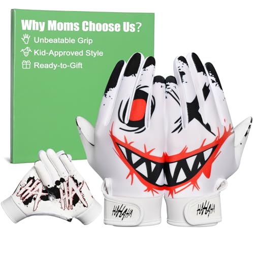 Pixel Panda Youth Football Gloves NonSlip Kids Football Gloves with Super Sticky Grip Palm Breathable Wide Receiver Glove Best Gifts for Boys Girls - Image 1