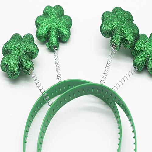 BinaryABC St Patrick's Day Headband,Shamrock Head Boppers Hats,St Patrick's Day Decorations,2Pcs - Image 5