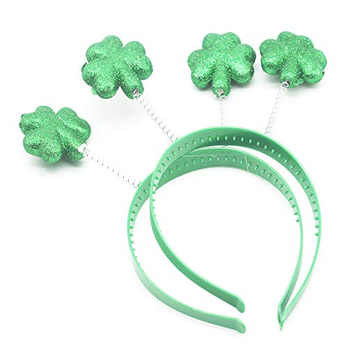BinaryABC St Patrick's Day Headband,Shamrock Head Boppers Hats,St Patrick's Day Decorations,2Pcs - Image 4