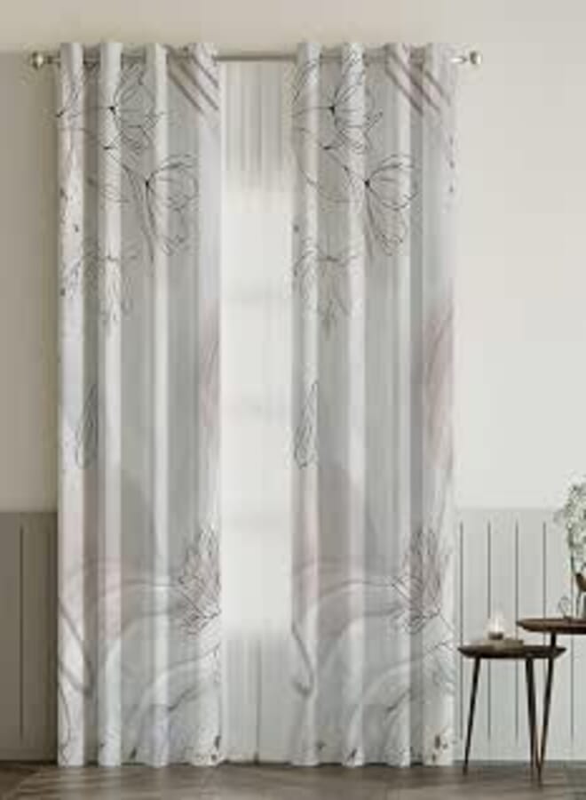 Premium Printed Curtain Tropical Bliss, Eyelets, 270x275cm - Multi Color