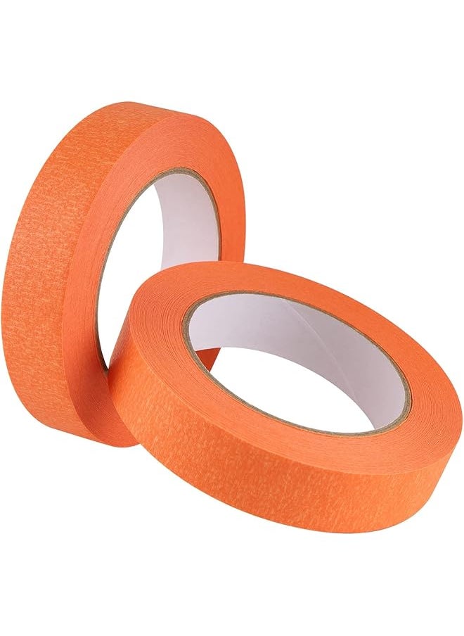 PROMASS Orange Masking Tape 0.8 Inch, 2 Rolls Painter's Tape 0.8 Inch x 55 Yards, Painting Adhesive Tape for Painting, Home, Office, School Stationery, Arts, Crafts, Decoration 2cm x 50m  - Image 1