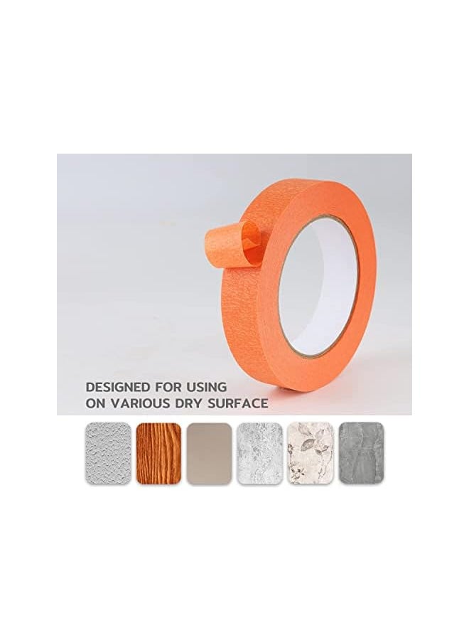 PROMASS Orange Masking Tape 0.8 Inch, 2 Rolls Painter's Tape 0.8 Inch x 55 Yards, Painting Adhesive Tape for Painting, Home, Office, School Stationery, Arts, Crafts, Decoration 2cm x 50m  - Image 5