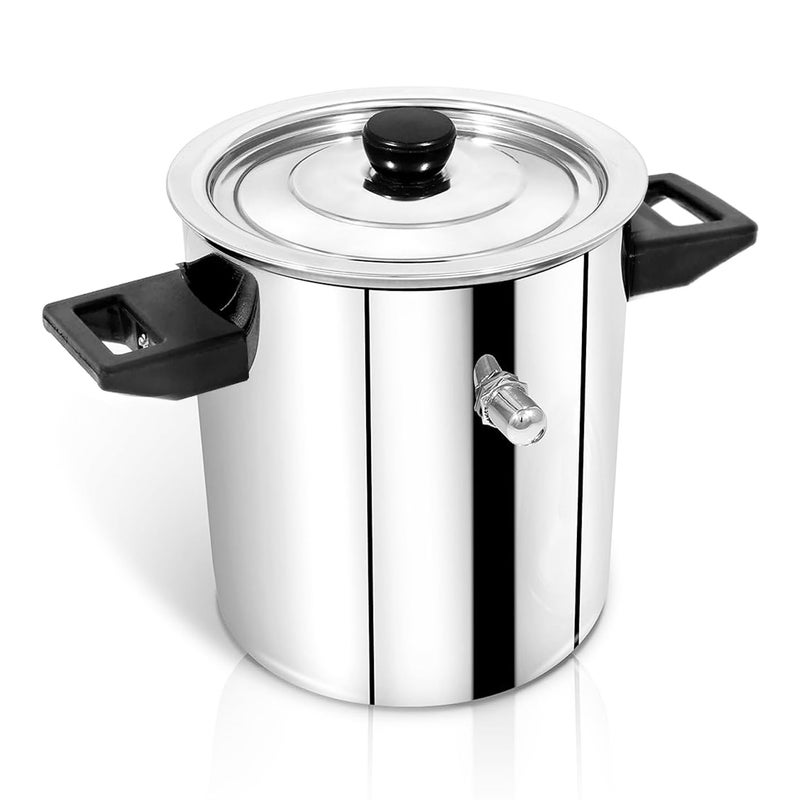 Next Future Next Future, 2 Litre, Premium Heavy Weight Stainless Steel Milk Boiler | Milk Cooker with Handle | Steel Milk Pot with Knob, Lid and Whistle Indicator  - Image 1