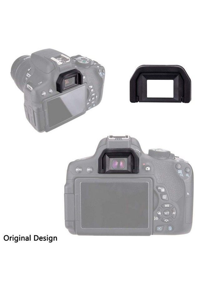 JJC - 2 Types Viewfinder Eyecup Eyepiece For Canon Rebel 2000D 4000D Sl3 Sl2 T8I T7 T7I T6 T6I T5 T5I T4I T3I T2I T1I Soft Long Design + Orignal Eyeshape Replaces Canon Ef Eye Cup - Image 1