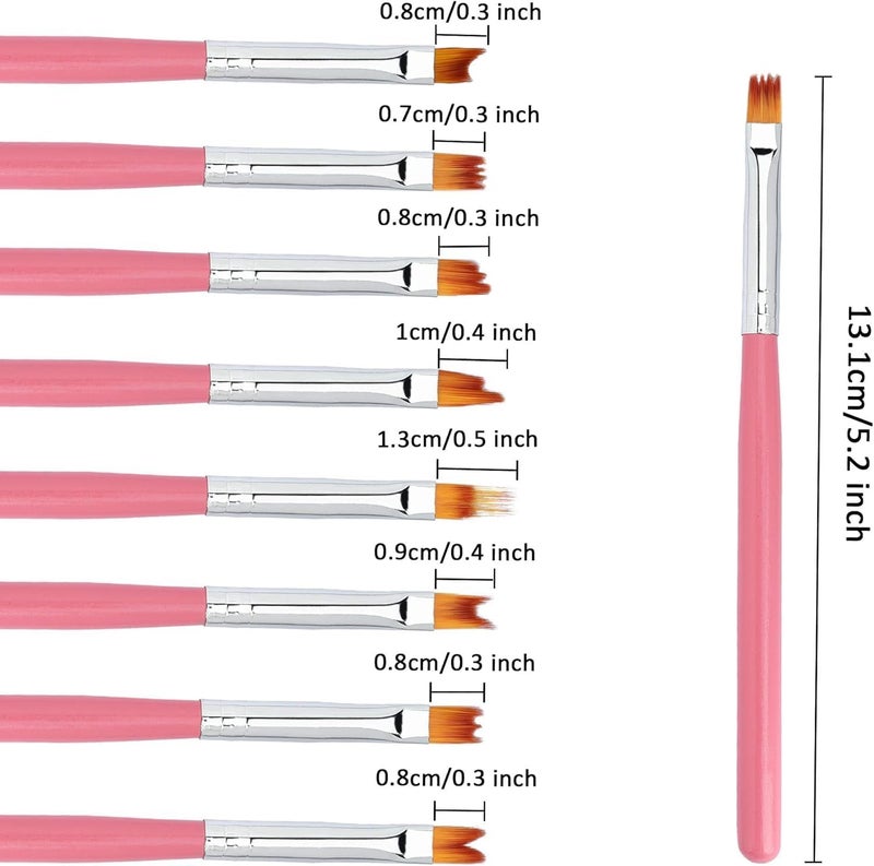 Ruby Face Rubyface 8Pcs Flower Nail Art Brush Set, Ombre Gradient Painting Pen 3D Tool, Nail Art For Professional Salons Ombre Nail Brush And Home Diy Nail Art Nail Designs - Image 4