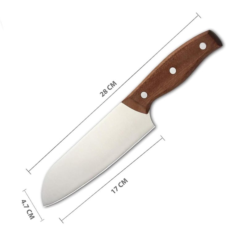 Captoola كابتولا 67 في سكين المطبخ سكين اللحم المنزلية من الفولاذ المقاوم للصدأ سكين الخضار الصينية الآسيوية للمطبخ المنزلي والمطعم مع قضيب شحذ السكين عبوة من 2 - Image 2