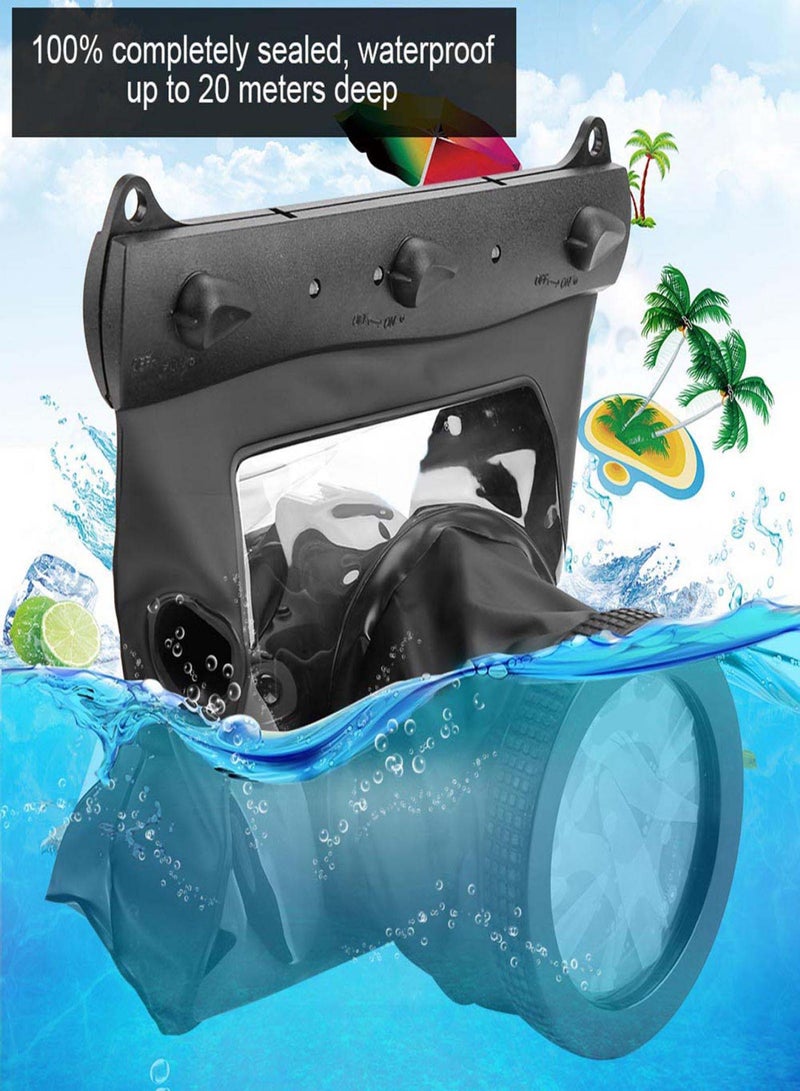 Underwater Waterproof Dving Case Bag 20M for Nikon DSLR Cameras Black - Image 5