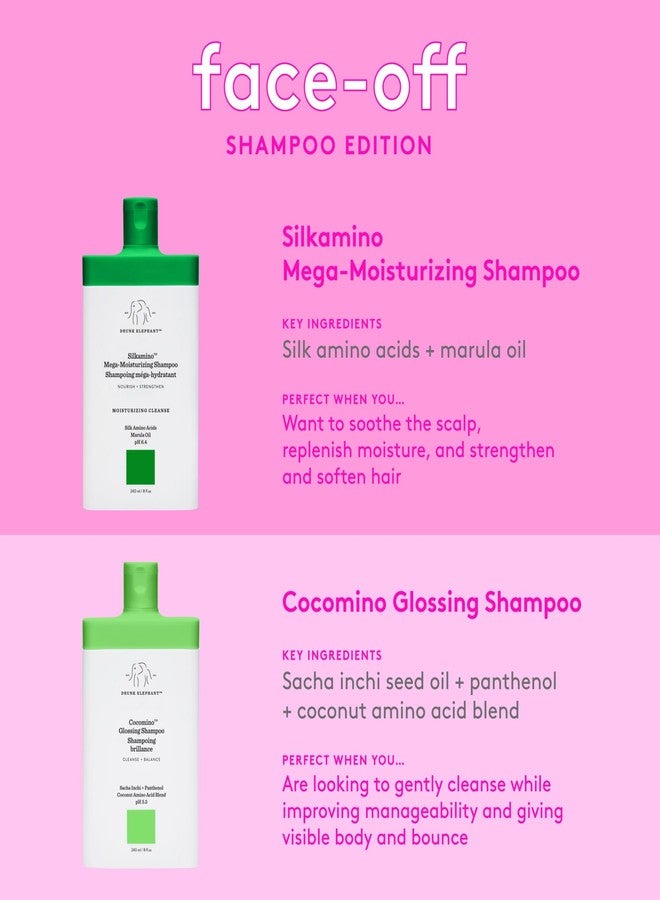 شامبو درانك إيليفانت سيلكامينو فائق الترطيب - ٢٤٠ مل/٨ أونصة سائلة - أحماض أمينية حريرية - تركيبة نظيفة سريريًا - خالٍ من الكبريتات - لم يُختبر على الحيوانات - مُختَبَر من قِبَل أطباء الجلدية - خالٍ من الزيوت العطرية والسيليكون وكبريتات لوريل الصوديوم - Image 5