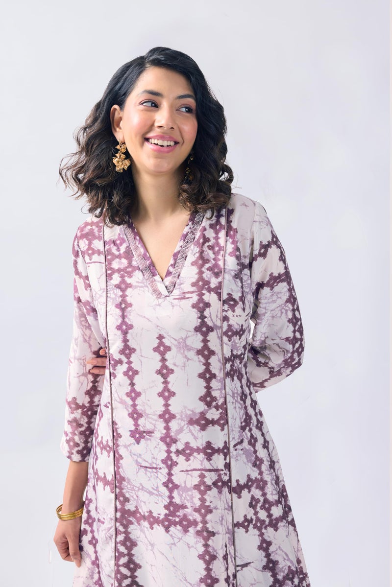Toochki Dress for Women | Kurti Set for Women's | Anarkali Fit & Flared Kurtas for Woman | Cotton Kurtis for Woman's | Kurta with Palazzo | Ethnic Salwar Suits Sets Dress Off White - Image 4