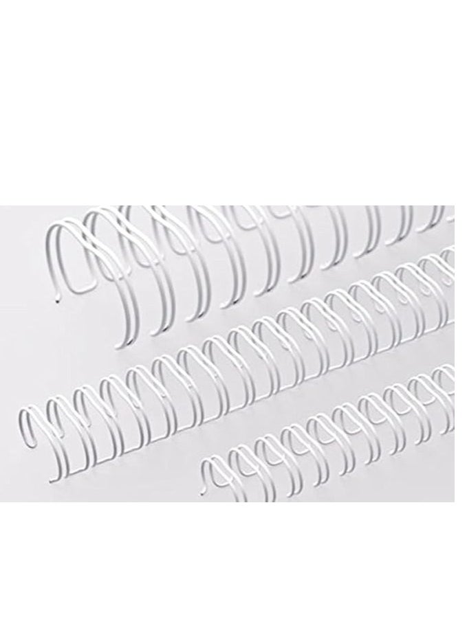 RENZ 100-Pieces Binding Wire A4 3:1 11mm 7/16" White  - Image 1