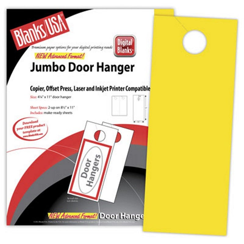 GP Yellow Jumbo Door Hangers Pack of 100