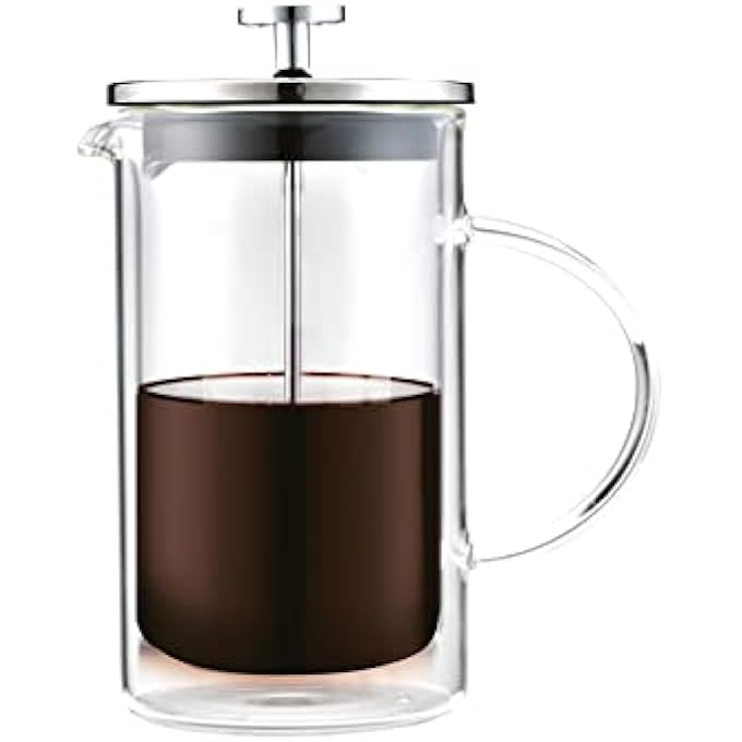 بلاك ستون ماكينة تحضير القهوة الفرنسية بجدار مزدوج وزجاج شفاف مع نظام ترشيح سعة 1000 مل - Image 5