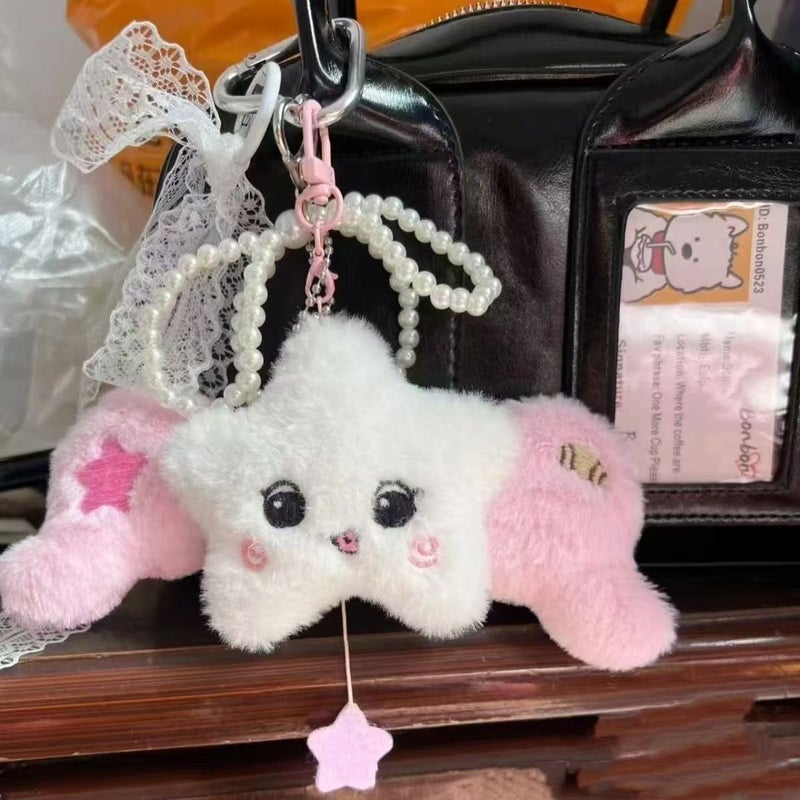 NCT wichu Star Pendant nctwish Key Chain Doll Album Peripheral Plush Doll Schoolbag Gift Green star [with wings] - Image 2