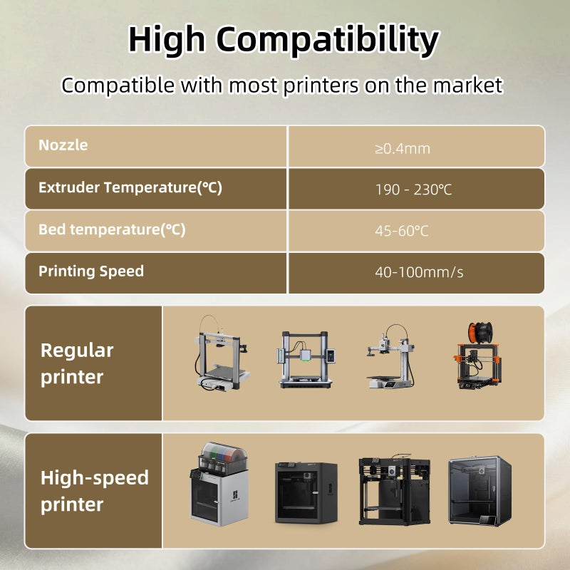 3DHoJor Silk Gold PLA Filament 1.75mm, PLA Filament 1.75mm Silk Shiny 3D Printer Filament, 1kg Cardboard Spool (2.2lbs), Dimensional Accuracy +/- 0.03 mm, Fit Most FDM Printer - Image 5