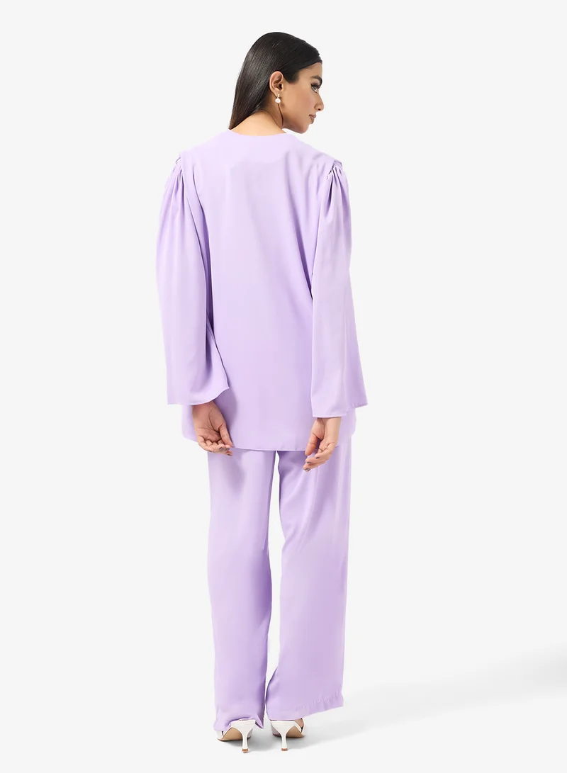 خزانة Button Down Tunic & Pant Set