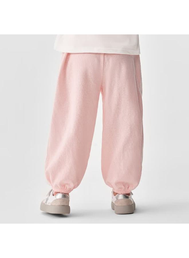 Badibadi Summer Pure Cotton Baby And Toddler Anti-mosquito Pants Uni Kids Sports Long Pants Light Pink Cute Bunny 100