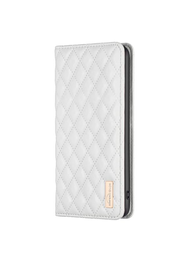 Zaboon Case For iPhone 12 / 12 Pro Diamond Lattice Magnetic Leather Flip Phone Case - Image 2