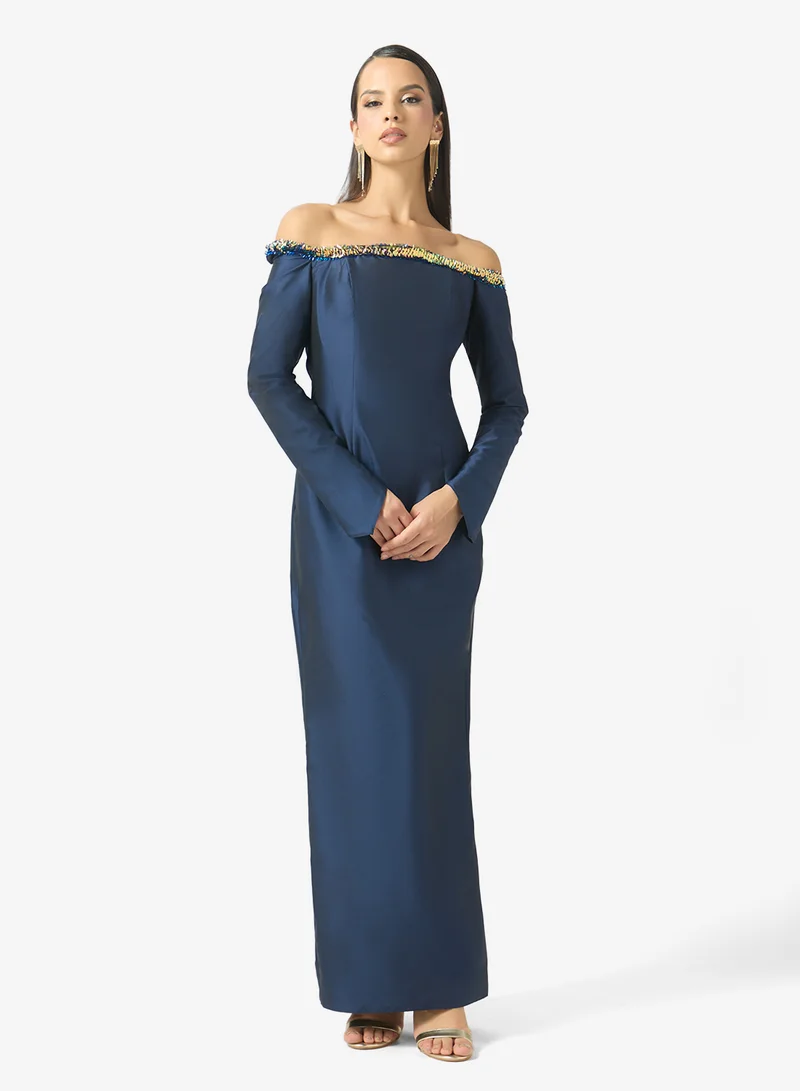 One Shoulder Evening Gown