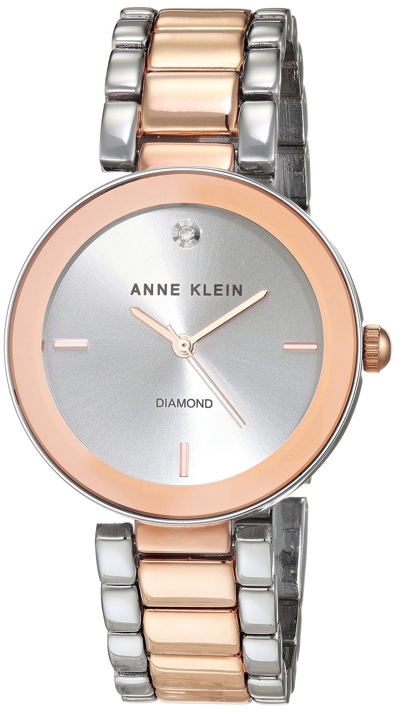 Anne Klein Women's Genuine Diamond Dial Bracelet Watch - Image 1