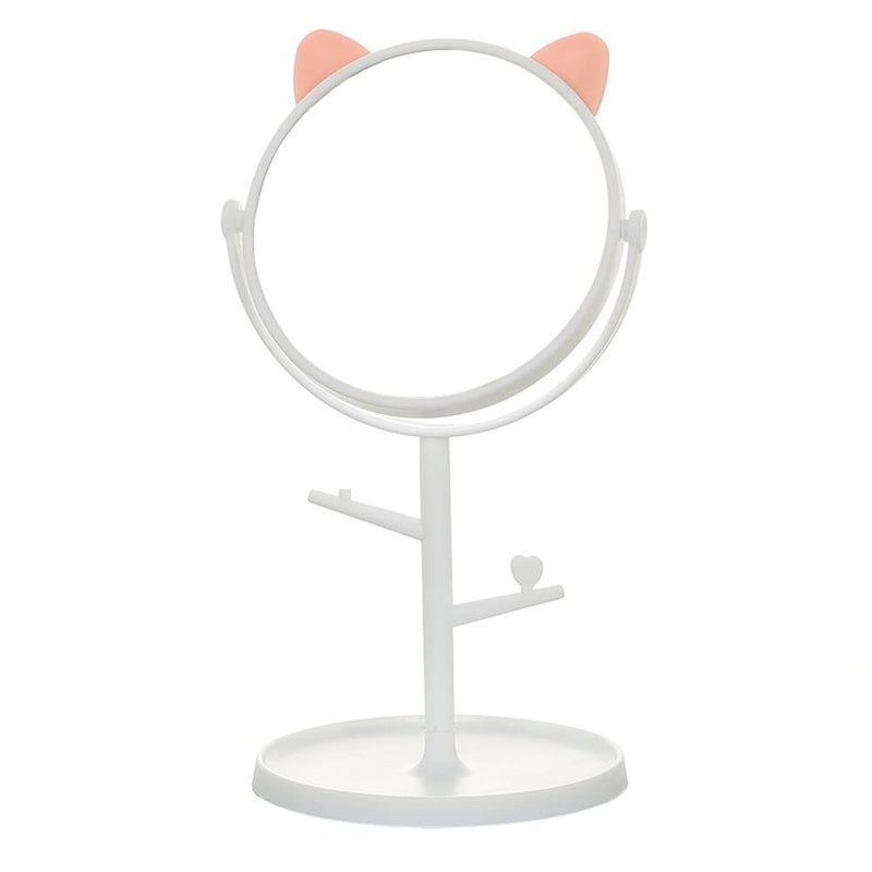 Leeonz Cosmetic Mirror Dresser Mirror Removable Makeup Mirror Tabletop Vanity Rotatable Beauty Mirror for Dressing Bathroom Bedroom White - Image 1
