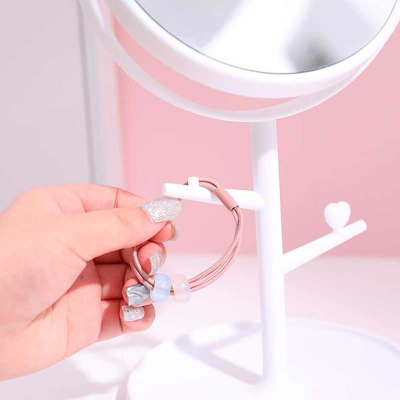 Leeonz Cosmetic Mirror Dresser Mirror Removable Makeup Mirror Tabletop Vanity Rotatable Beauty Mirror for Dressing Bathroom Bedroom White - Image 5