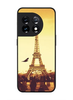 Rugged Black edge case for OnePlus 11R 5G / OnePlus Ace 2 Slim fit Soft Case Flexible Rubber Edges Anti Drop TPU Gel Thin Cover - Paris - Eiffel Tower