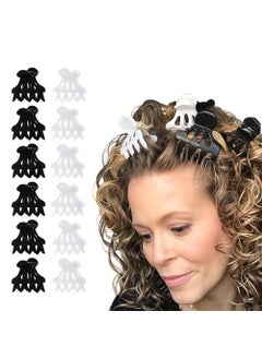 Curl Keeper Curl Keeper Claw Clips for Thick & Thin Hair, Roller Jaw Clamps (12-Pack) - Wide Teeth Medium Hair Clips for Women Supports & Creates Volume - Hair Styling Accessories are Lightweight & Easy to Clean 