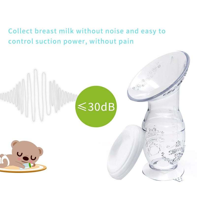 Cmbear Manual Breast Pump,4oz 100ml Food Grade Silicone,Soft and Comfortable Breast Milk Collection, Nusring Care for Breast Feeding Mom… - Image 4