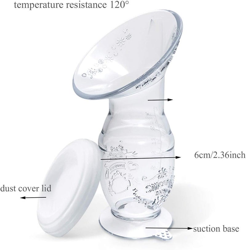 Cmbear Manual Breast Pump,4oz 100ml Food Grade Silicone,Soft and Comfortable Breast Milk Collection, Nusring Care for Breast Feeding Mom… - Image 3