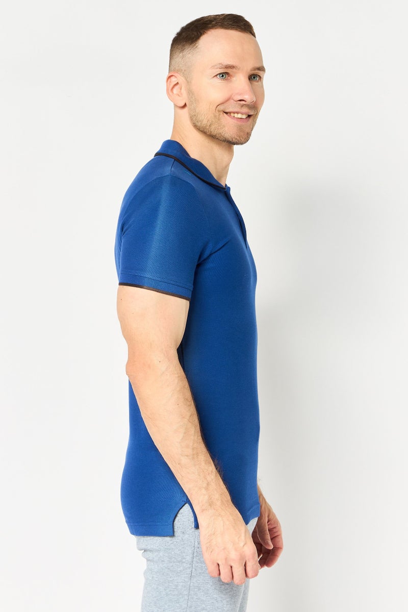 PUMA Men Sportswear Fit Short Sleeve Outdoor Polo Shirt, Blue - Image 3