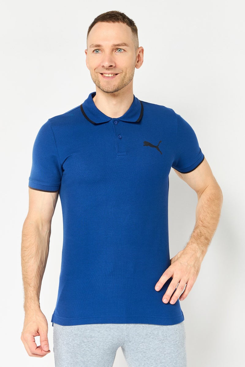 PUMA Men Sportswear Fit Short Sleeve Outdoor Polo Shirt, Blue - Image 1