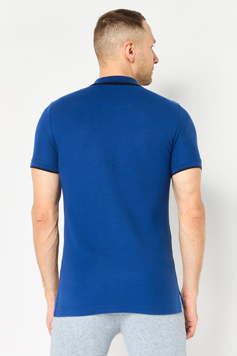 PUMA Men Sportswear Fit Short Sleeve Outdoor Polo Shirt, Blue - Image 4