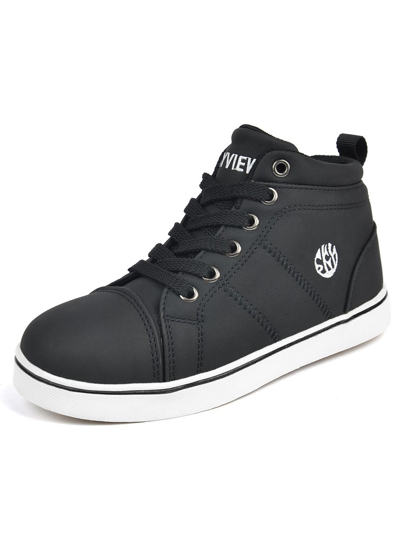 Sky View Sky View Boys Girls High-Top Sporty Stylish Athletic Fashion Sneakers for Walking Running & Streetstyle for Toddlers/Little Kids  - Image 2