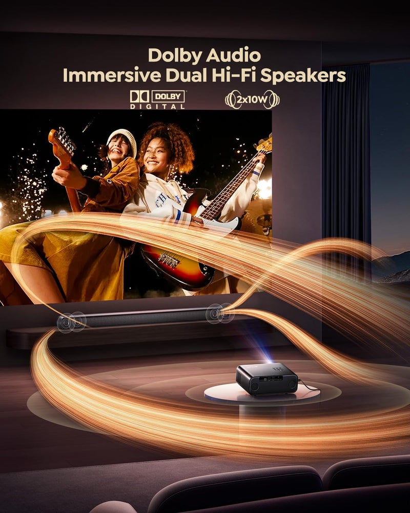 WiMiUS P62 Pro Smart Outdoor Projector with 4K Support, WiFi, Bluetooth, and Dolby Audio - Image 4