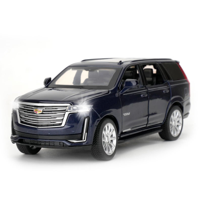 LOVEPOSELY 132 Scale Car Model Compatible for Collectible Escalade SUV Diecast Toy Vehicle Zinc Alloy Pull Back Toy Car with Sound and Light for Adult Boys Girls 3 4 5 6 7 8 Blue - Image 3