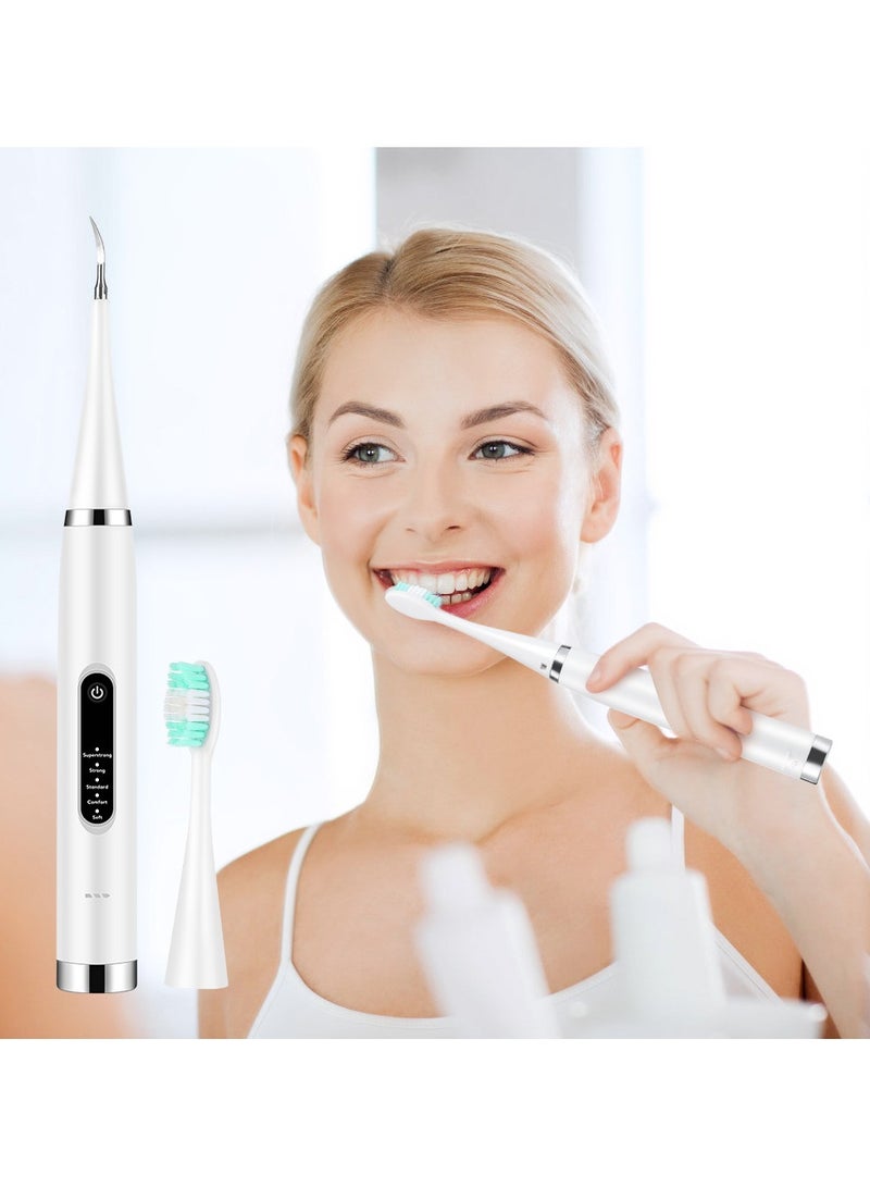 DubaiGallery Teeth Cleaning Kit Plaque Remover for Adults, Portable Electric Toothbrush Dental Calculus Remover Waterproof Tooth Tartar Stain Cleaner Tool with Oral Mirror, 5 Modes, USB Charger - Image 2