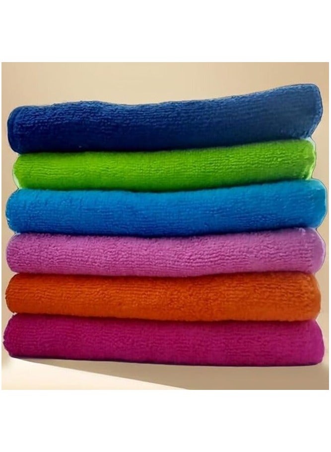 MIRFA 6 Pieces Hand Towel Set - 100% Cotton Premium Quality - Highly Absorbent - Assorted Colours - Made In Pakistan - Image 5