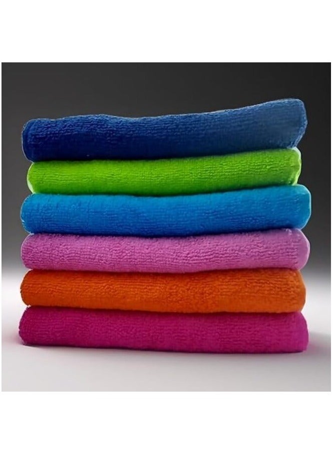 MIRFA 6 Pieces Hand Towel Set - 100% Cotton Premium Quality - Highly Absorbent - Assorted Colours - Made In Pakistan - Image 2