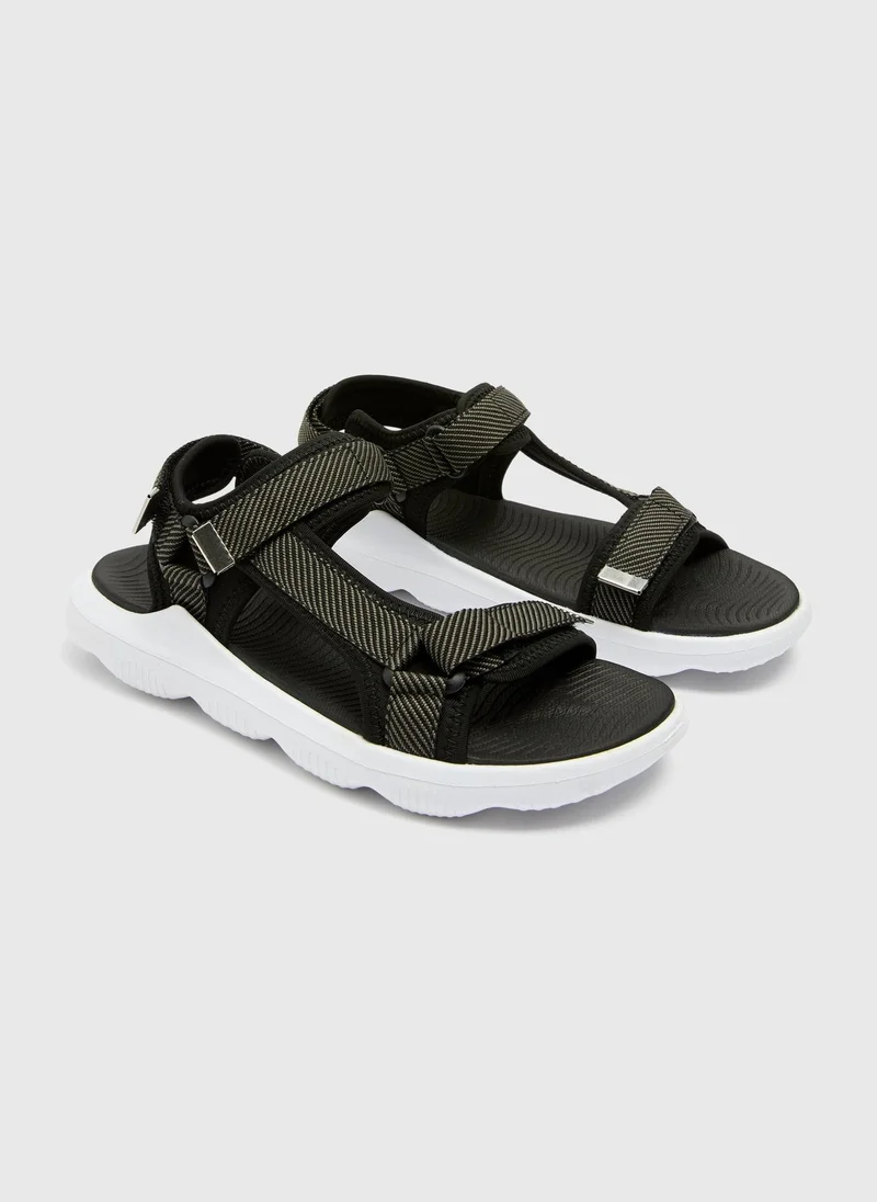 Matalan Soleflex Black Trecking Sandals