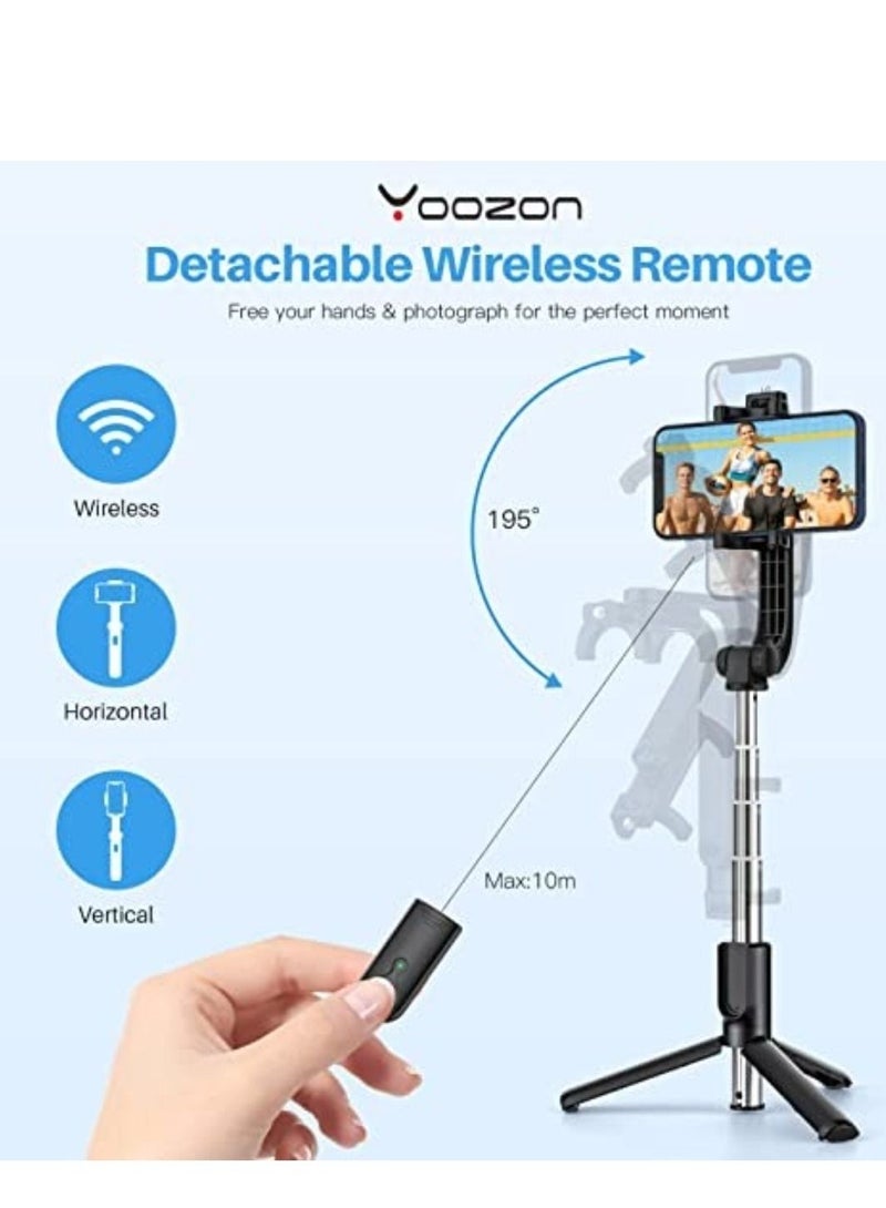 ELTRAZONE Selfie Stick Tripod Bluetooth, Extendable Phone Tripod Selfie Stick with Wireless Remote Shutter for iPhone Xs MAX/XR/XS/X/8/8P/7/7P/6s/6, Galaxy S9/S8/S7/S6/Note 9/8, Huawei and More - Image 3